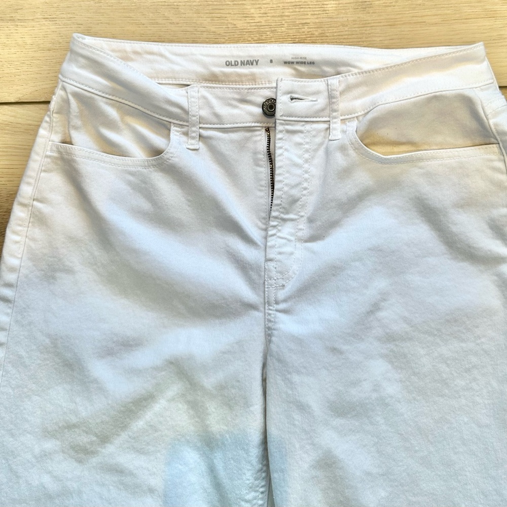 Old Navy Women's High Rise Jeans - Cream - Picture 2 of 6